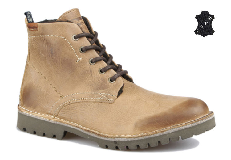 Зимние мужские ботинки Wrangler Grinder Line Grinder KYF Boot Fur C.H. WM142094/F-28 коричневые