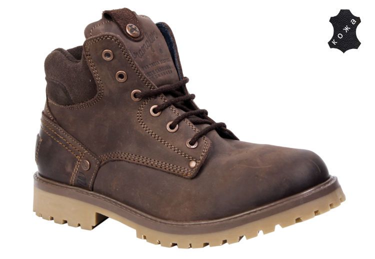Зимние мужские ботинки Wrangler Yuma Fur WM122000F-30 темно-коричневые