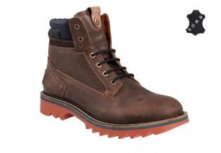 Мужские кожаные ботинки Wrangler Yokel Creek Fur WM122094/F-163 темно-коричневые
