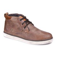 Зимние мужские кожаные ботинки Wrangler Billi Desert CH Fur WM152063/F-28 коричневые