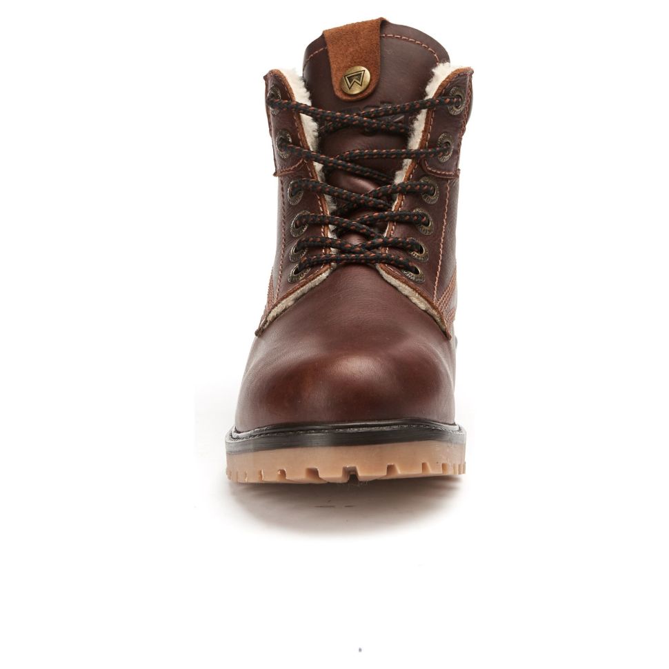 Ботинки мужские Wrangler Hunter Oxbull S Wm92932-230 кожаные зимниекоричневые купить по цене 6 890 руб. в магазине