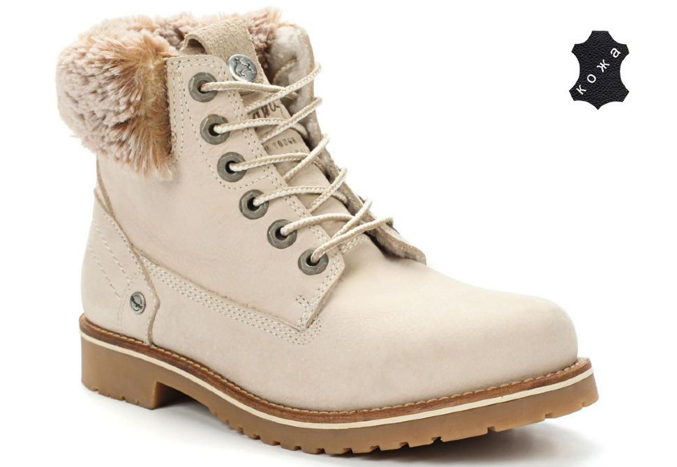 Зимние женские ботинки Wrangler Creek Alaska WL172508-182 бежевые купить поцене 7 900 руб. в магазине