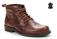 Кожаные мужские ботинки Wrangler Cliff Mid WM172030-64 коричневые